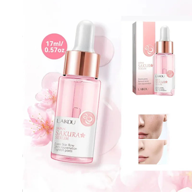 LAIKOU Serum Japan Sakura Essence Balance Grease Anti-Aging Hyaluronic Acid Pure Whitening Rejuvenation Skin Care Face Serum