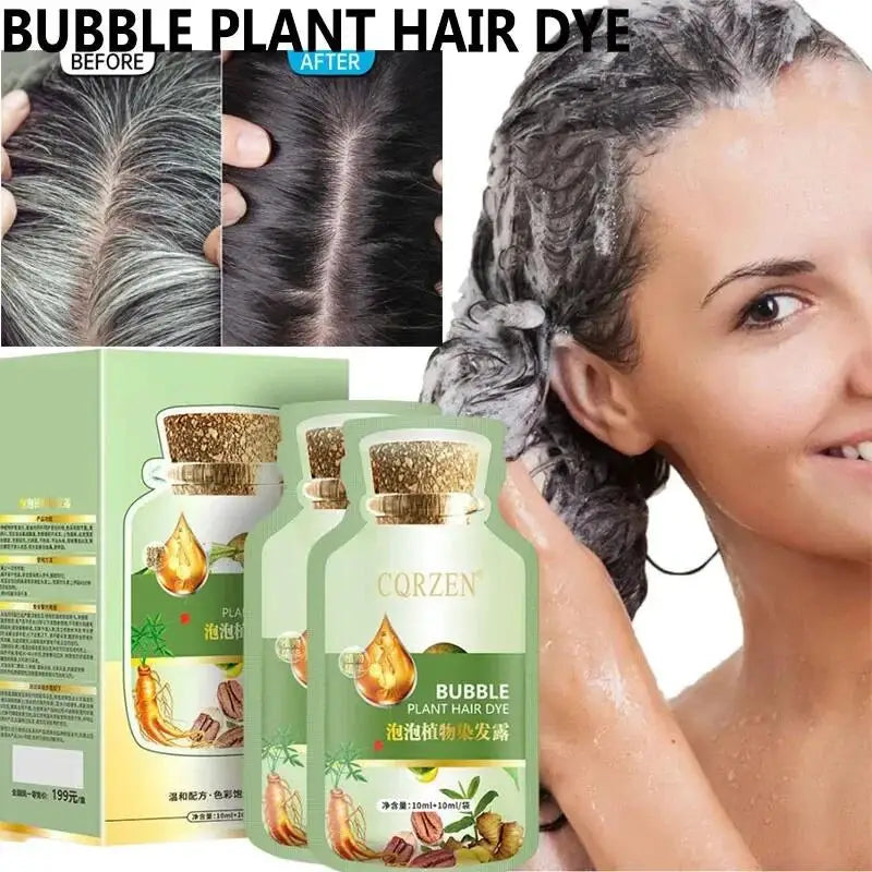 Pure Natural Herbal Hair Dye Shampoo in 5 Mints