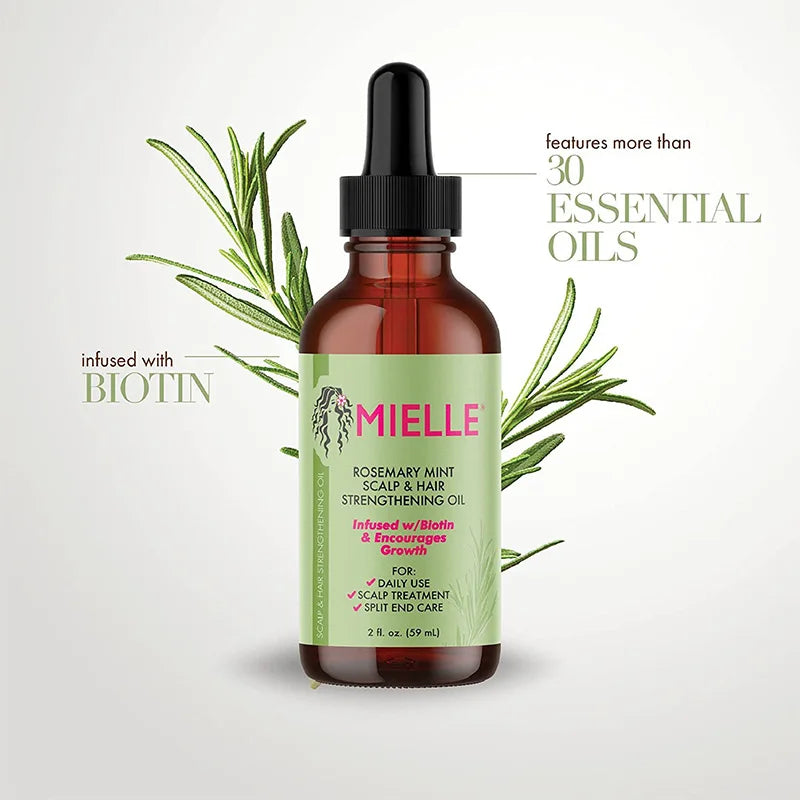 Mielle Rosemary Hair Growth Essential Oil Mint Nourishing Treatment for Split Ends and Dry Organics Hair Loss Treatment Healthy