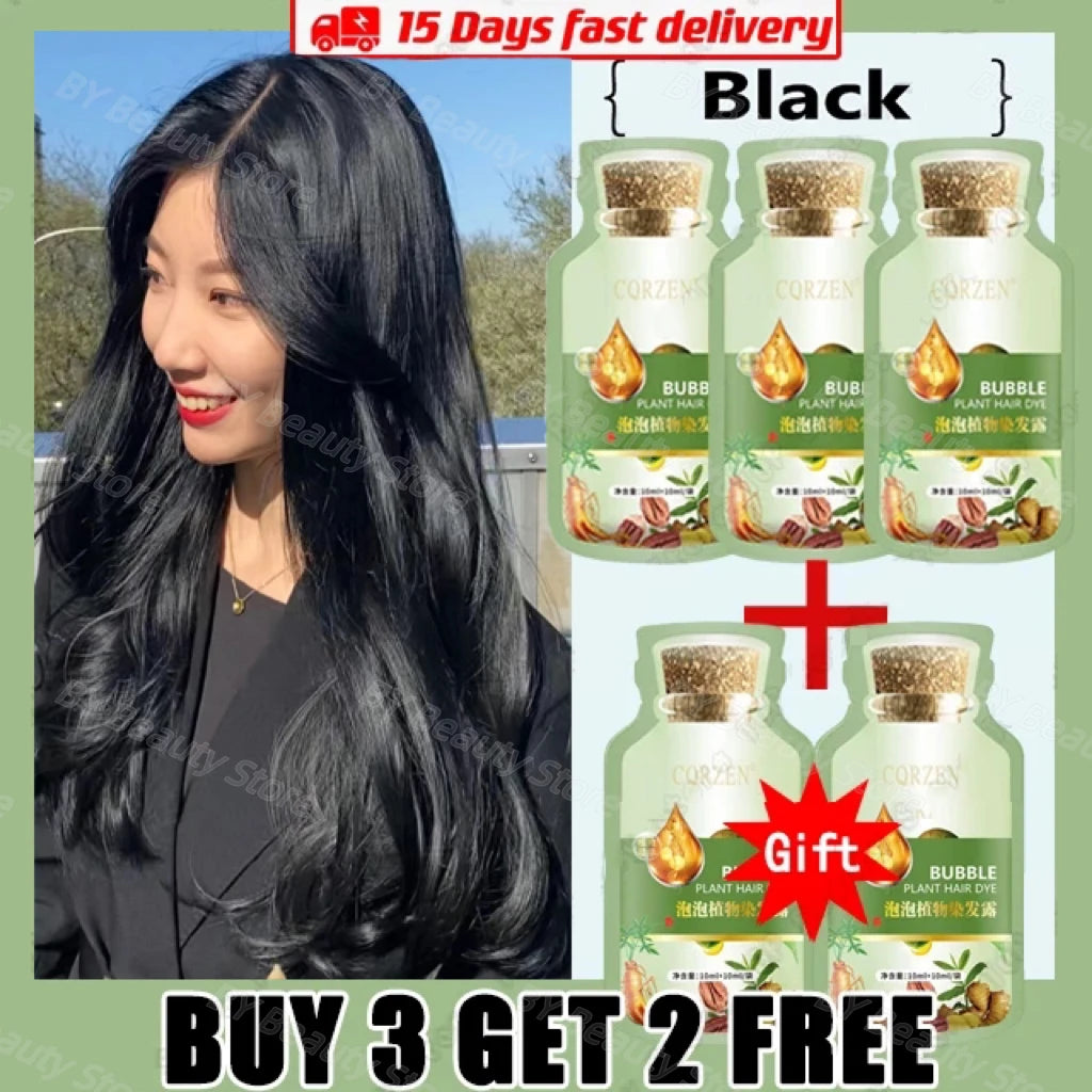 Pure Natural Herbal Hair Dye Shampoo in 5 Mints